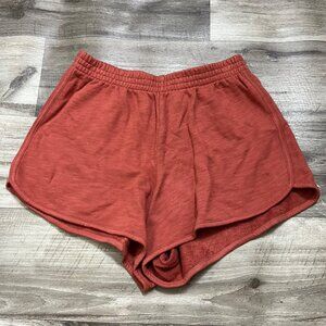 Madewell MDL Curved Hem MR Sweatshorts Weathered Brick Women’s Size S